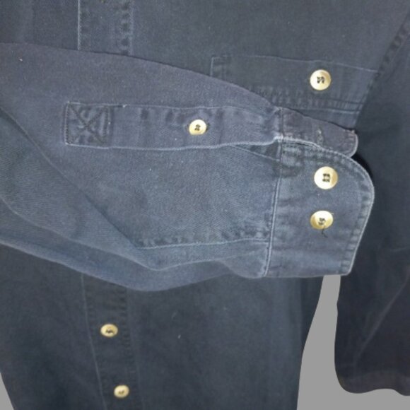 On The Brink Western Rodeo Youth Large 16-18 Dark Blue Shirt - Picture 4 of 8